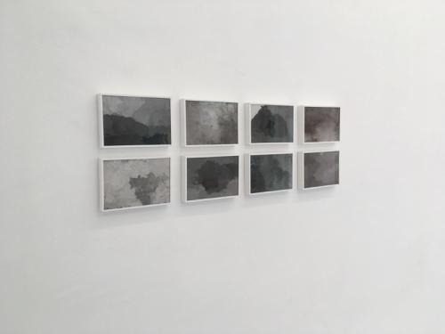 ALG. Contemporary Art: Leïla Brett, C, poussières, verre, carton, papier, 2017.