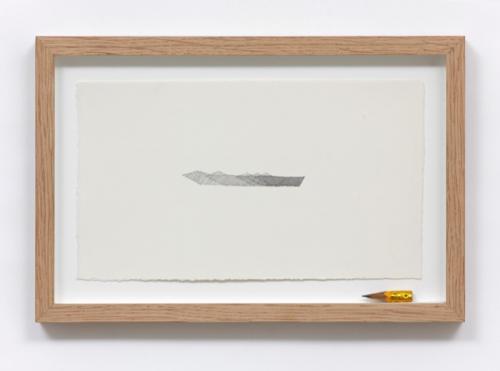 Tommy Simoens: Pavel Büchler, The Shadow of Its Disappearance, Drawing, graphite on paper, found pencils, 12x22cm, 2008.