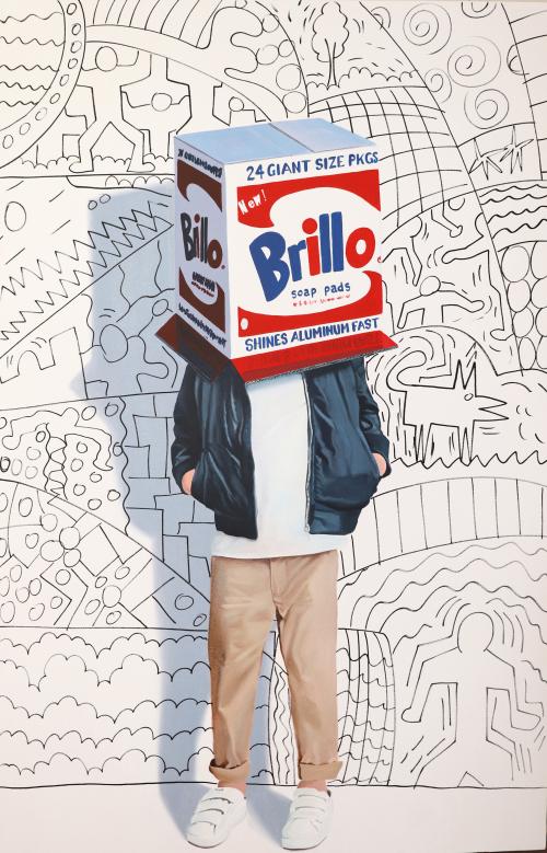 Adrián Ibáñez Galería: Javier Caraballo, Box art Warhol, 130 x 89 cm.