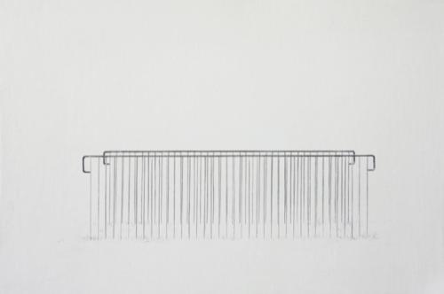 Rossicontemporary: Marie Rosen, Untitled, pencil and watercolours on plastered canvas, 40 x 60cm, 2015.