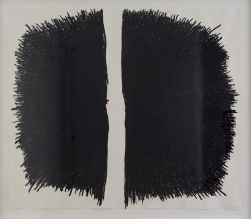 Thomas Rehbein Gallery: William Anastasi, Burst, oil crayon on paper, 158 x 182cm.