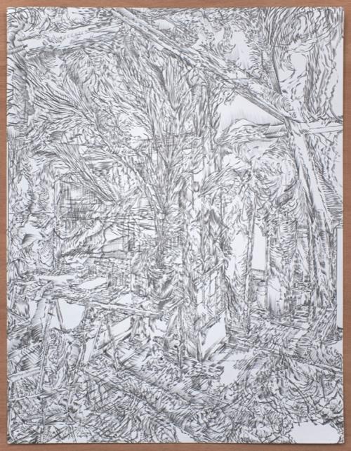 Levy.Delval: Steven Baelen, 14.07.17, pencil on paper, 64x50cm, 2017.