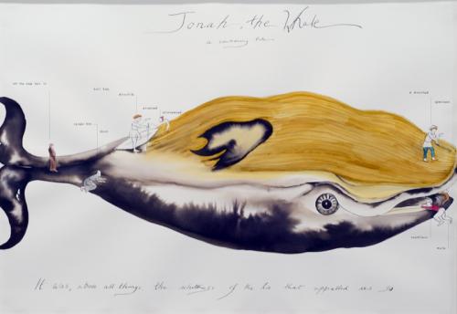 A-Lounge: Shubigi Rao, Fictioneering for Jonah, Ink on Tiepolo paper, 70x100cm, 2015.