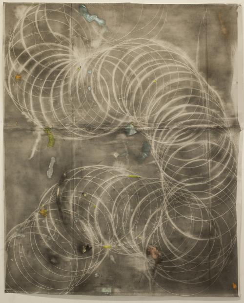 DMW Art Space: Denitsa Todorova, Circles of Light, pencil and pastel on paper, 104 x 90 cm, 2018.