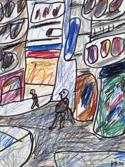 Jean Dubuffet, La rue, 1974 ©Clavé Fine Art