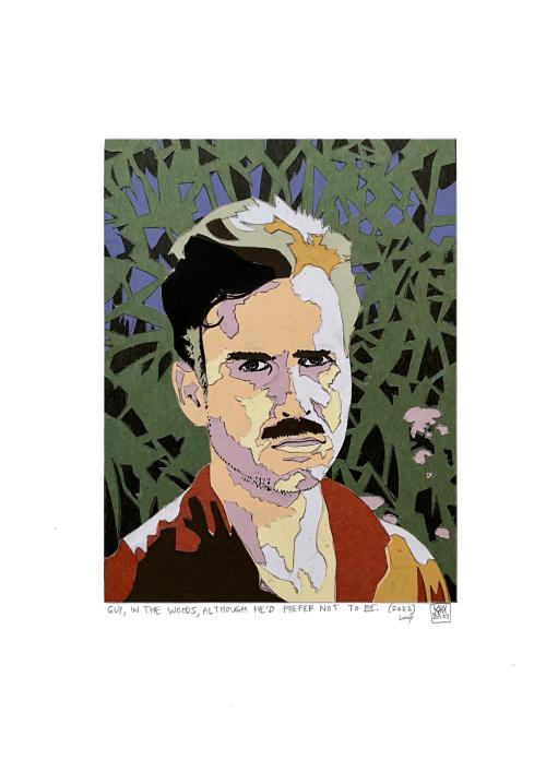 Lawrence James Bailey, Study for Guy in the Woods Although He'd Prefer Not To Be, 2022