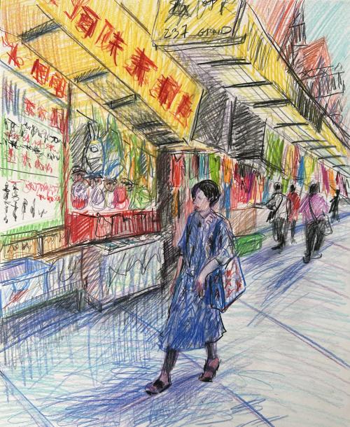 Deborah Brown, Clothes Market, 2023